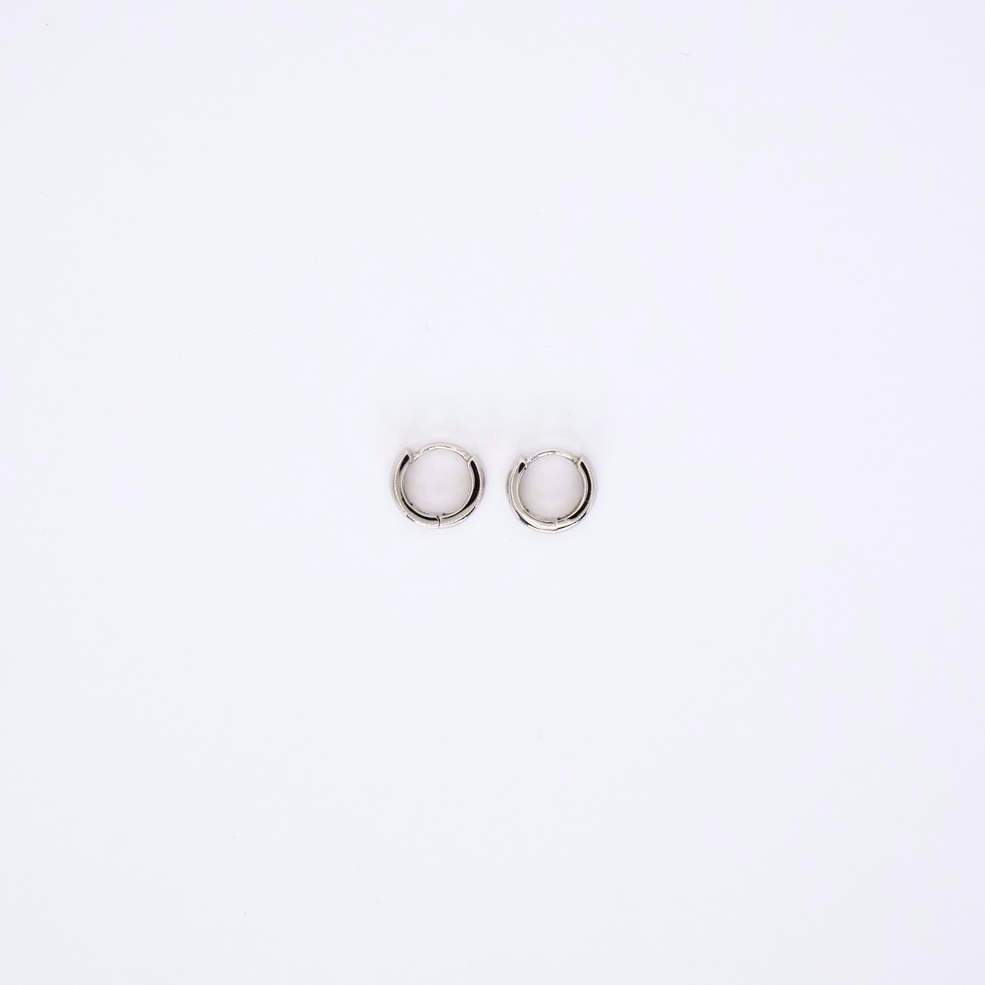 Flat Silver Huggies