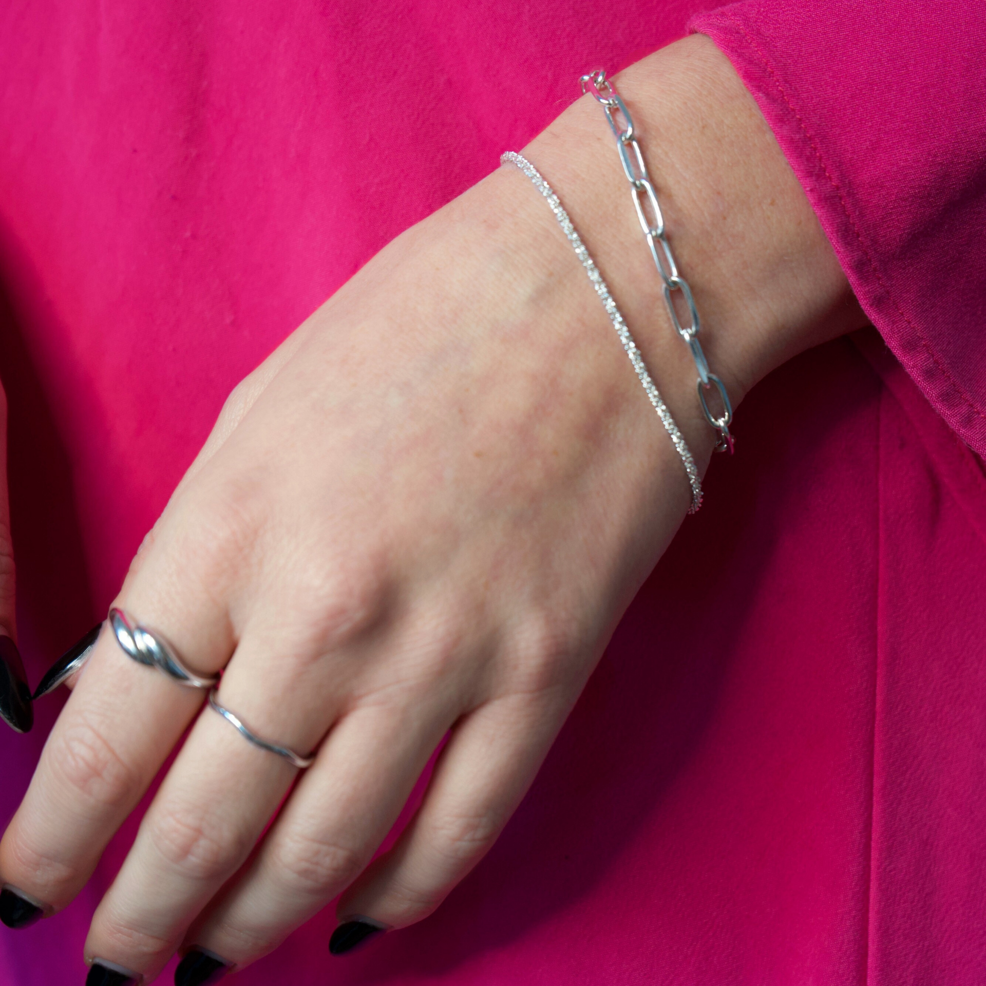 Closed Forever Silver Bracelet