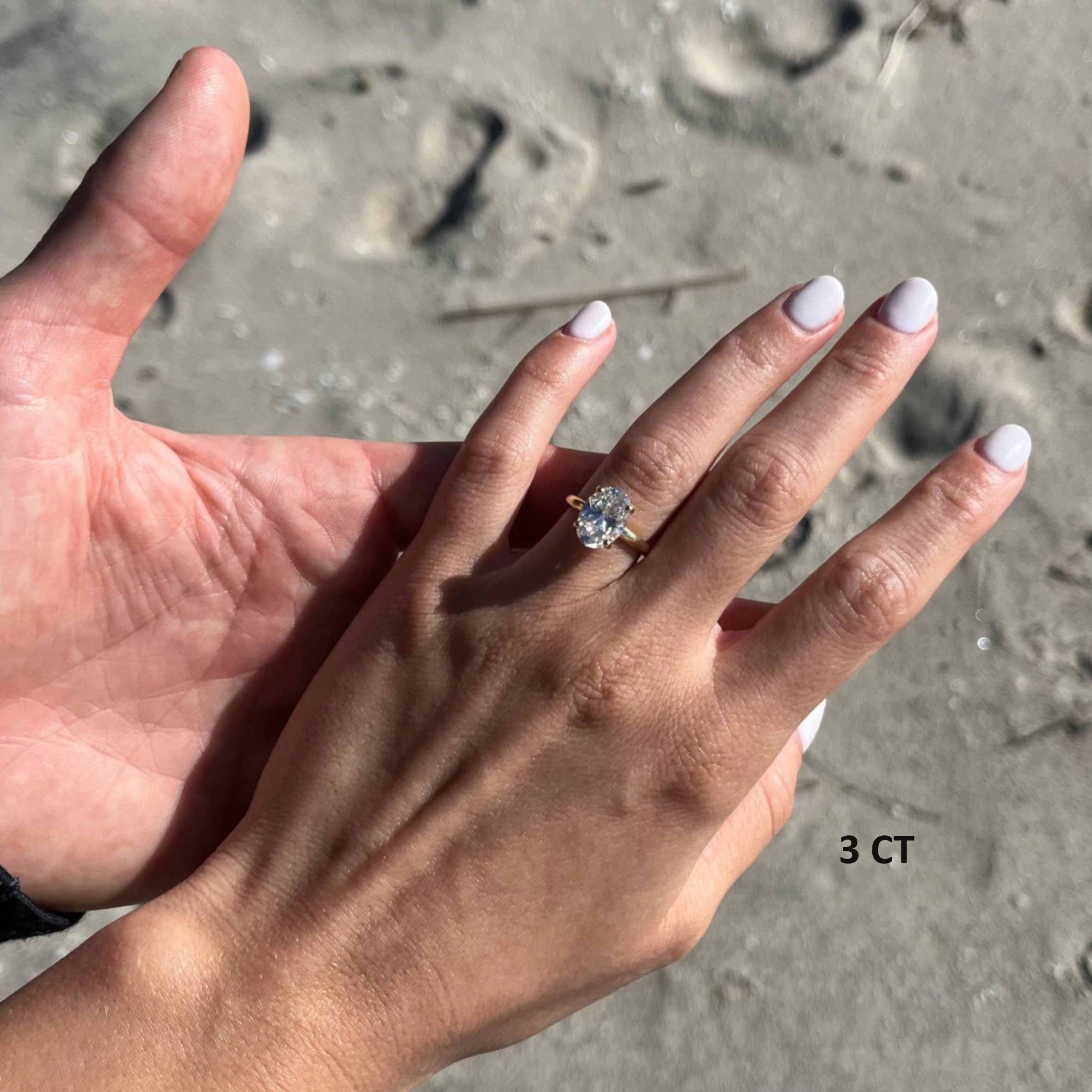 "The Hailey" Oval Solitaire Ring in Rose Gold