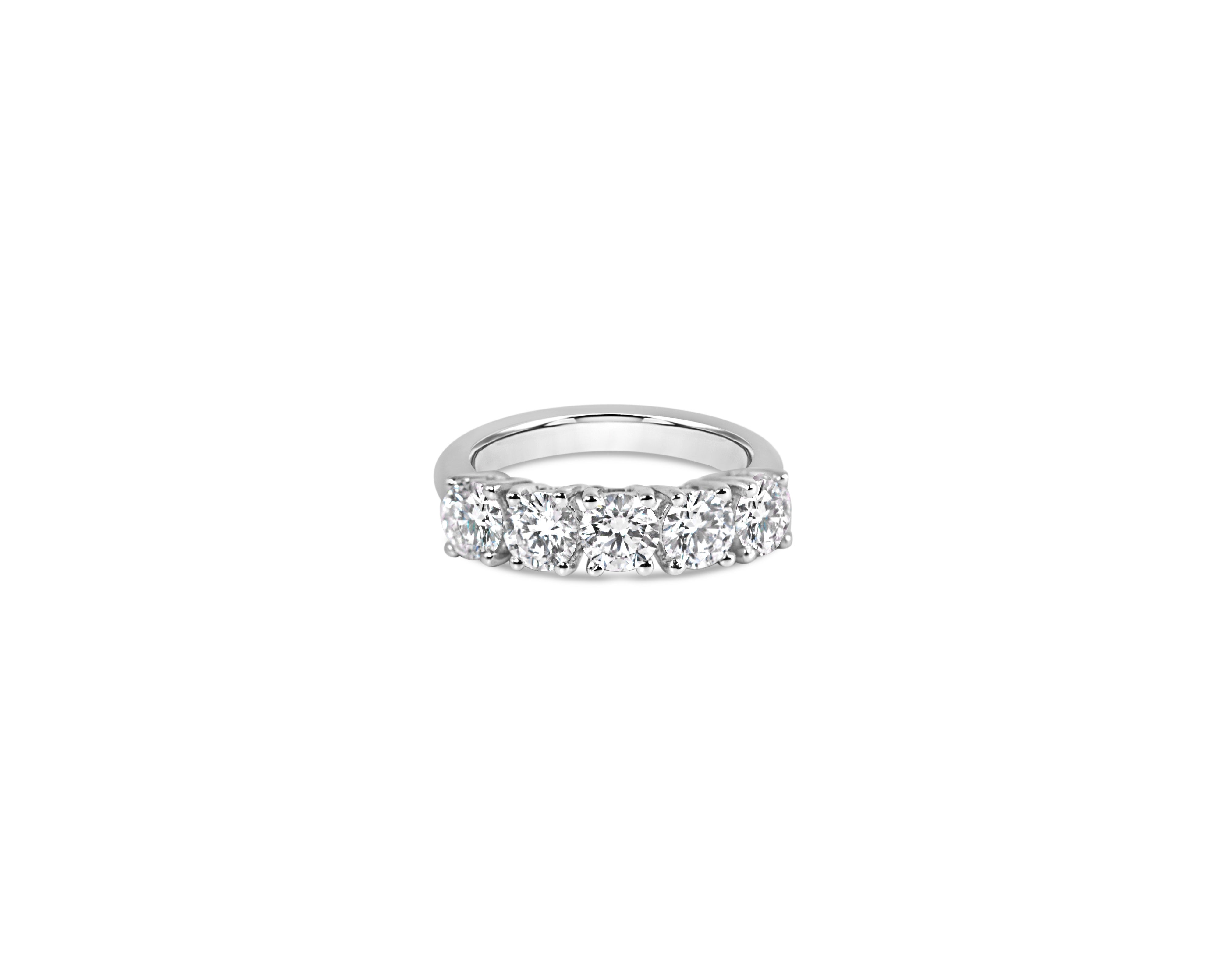 "Five is better than one" Round Five-Stone Ring