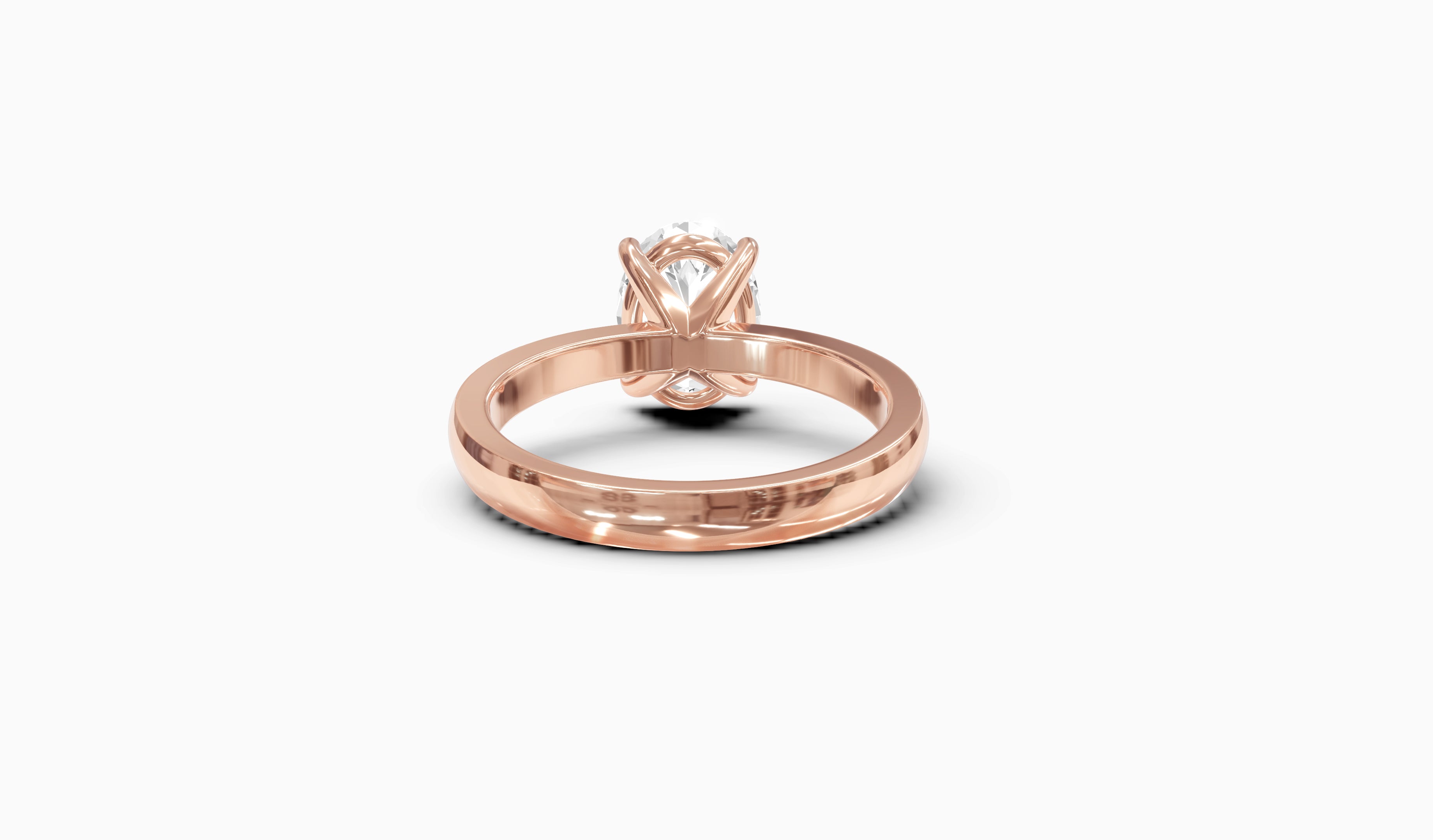 "The Hailey" Oval Solitaire Ring in Rose Gold