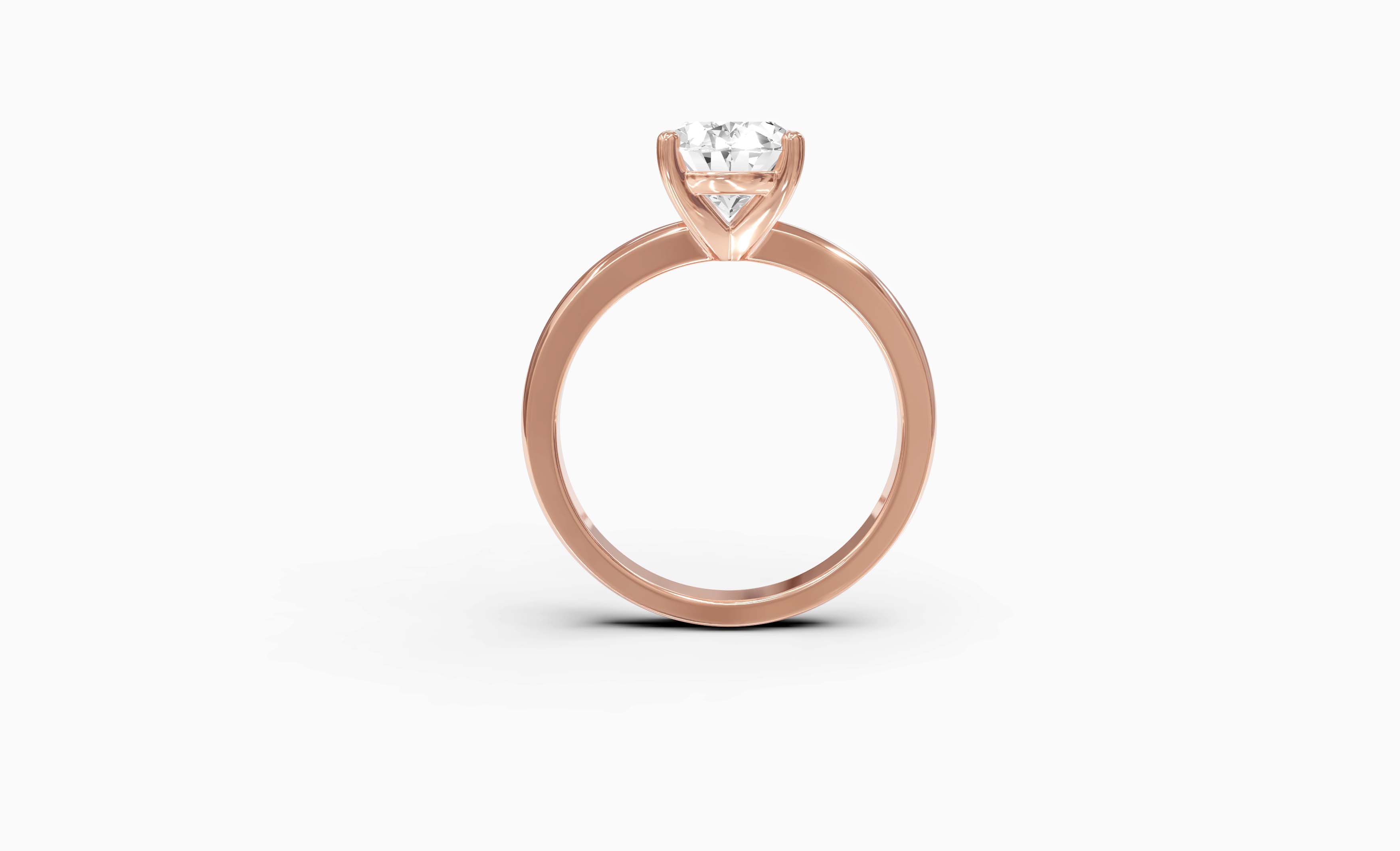"The Hailey" Oval Solitaire Ring in Rose Gold