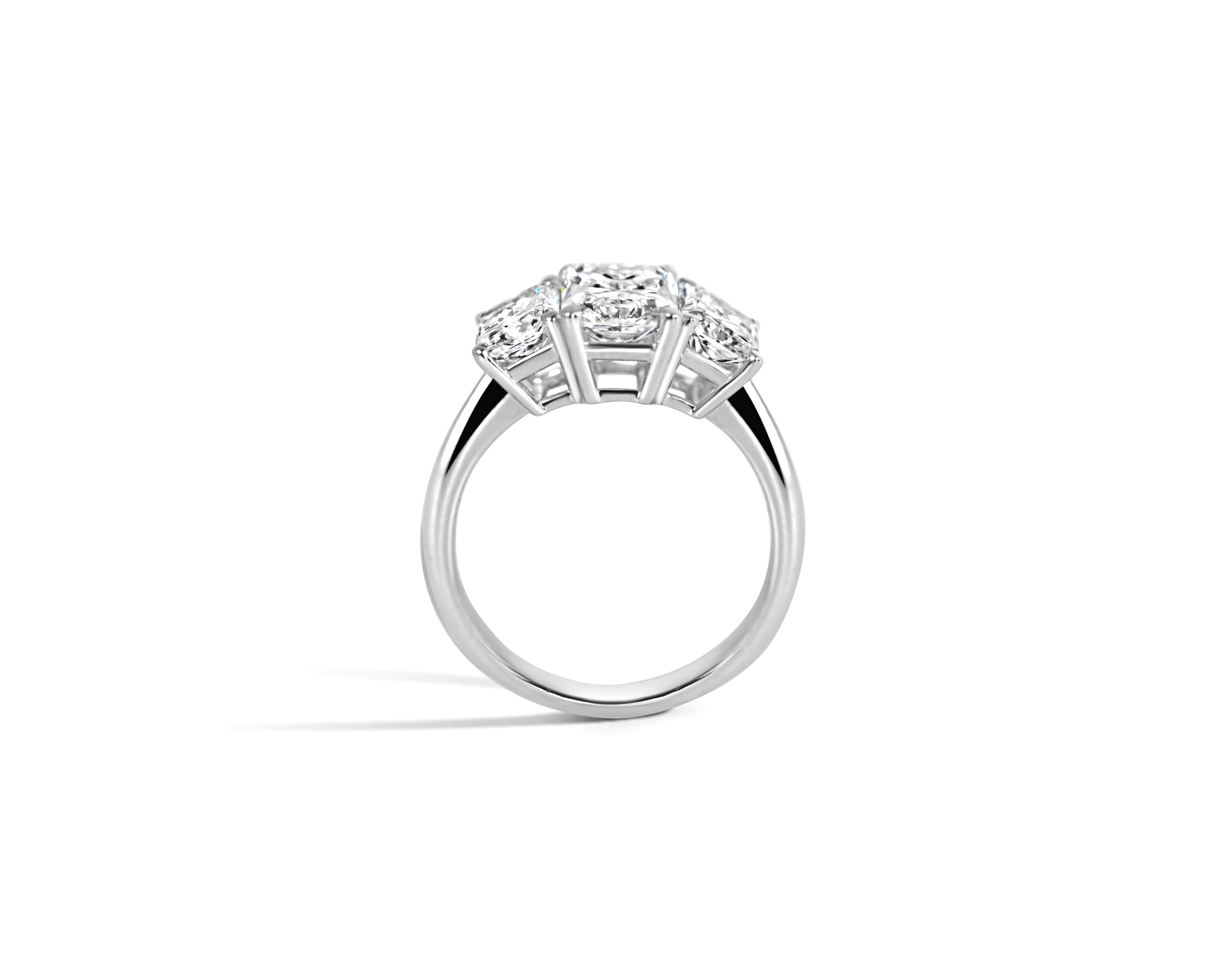 "It's Showtime, V1" Radiant Three Stone Ring