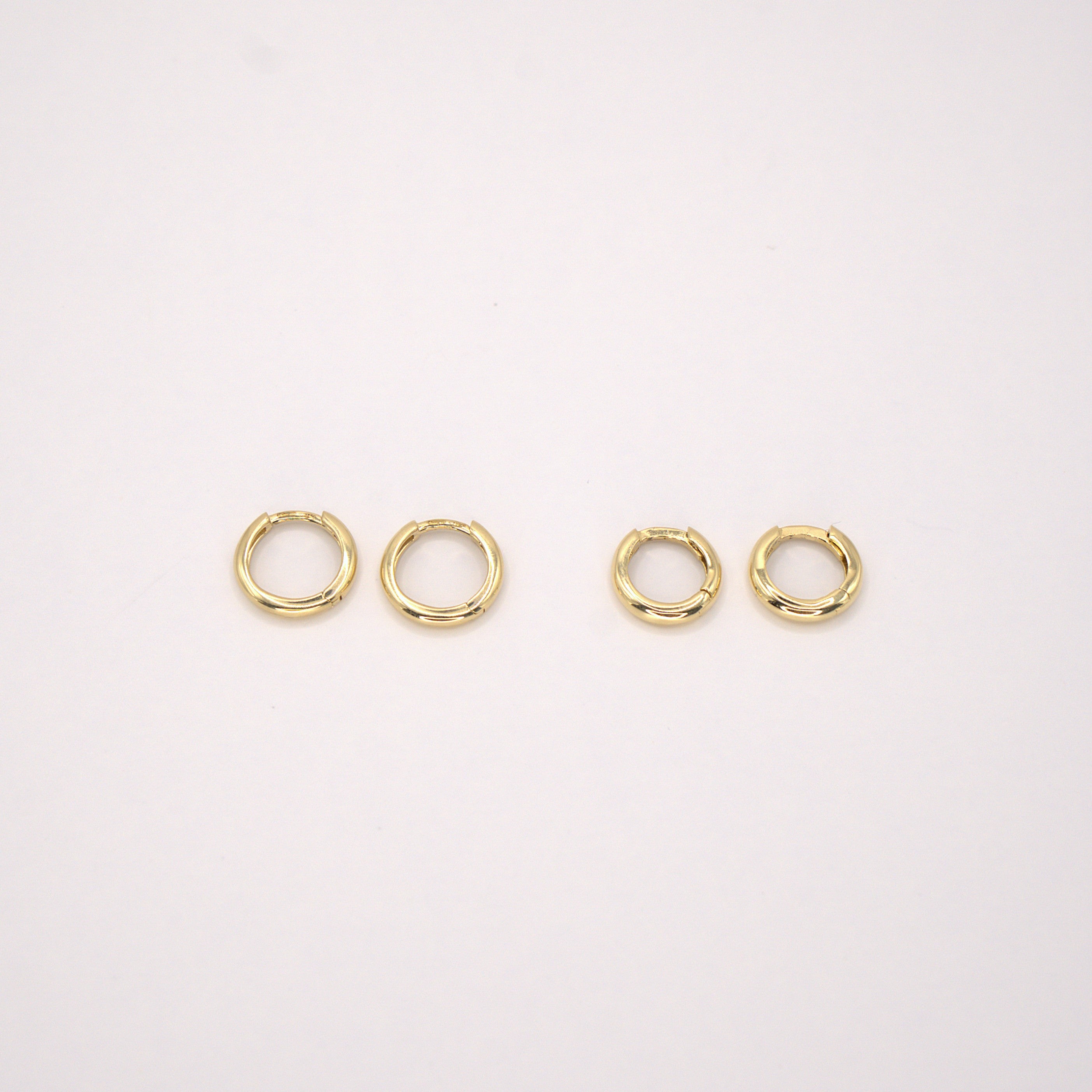 Tiny Yellow Gold Huggies