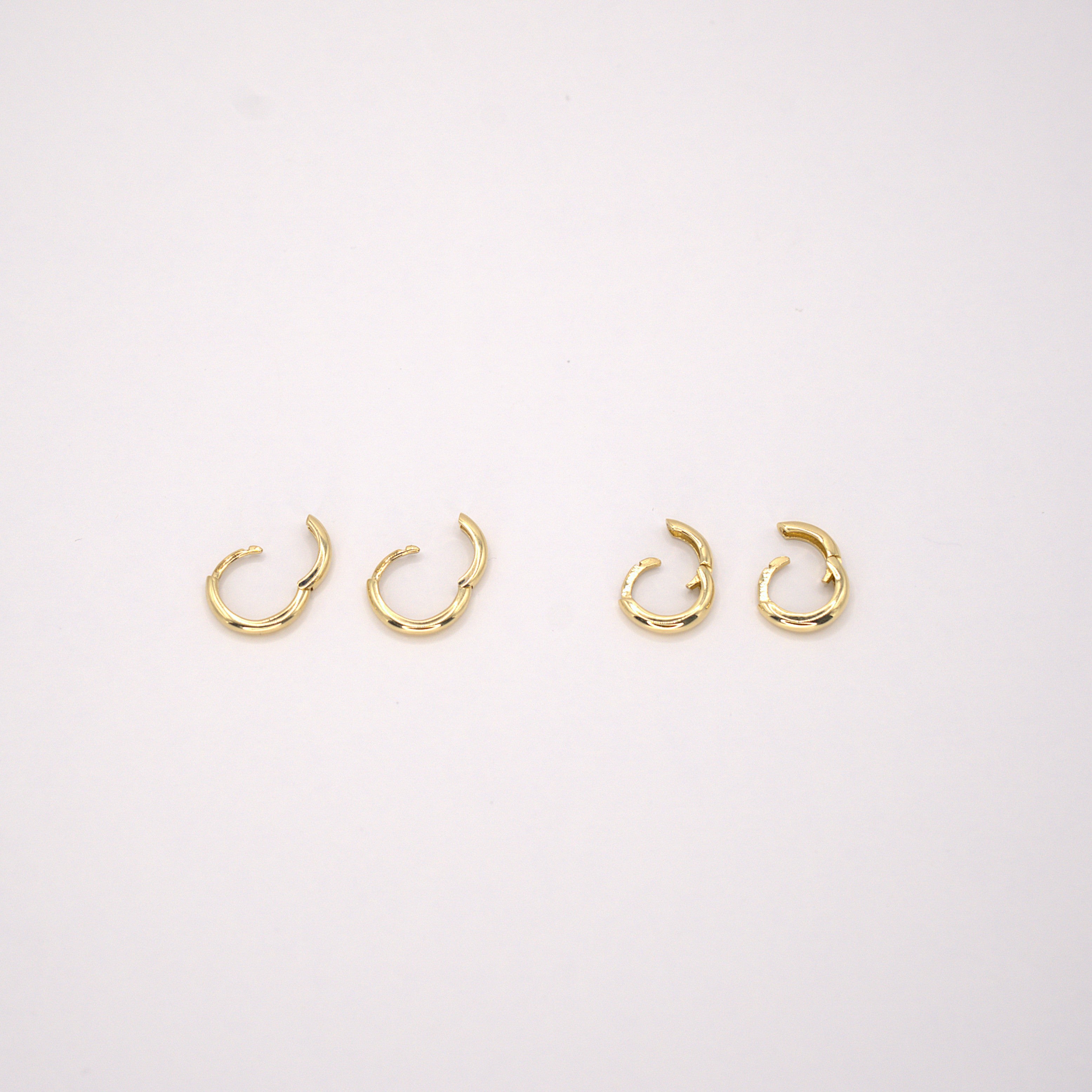 Tiny Yellow Gold Huggies