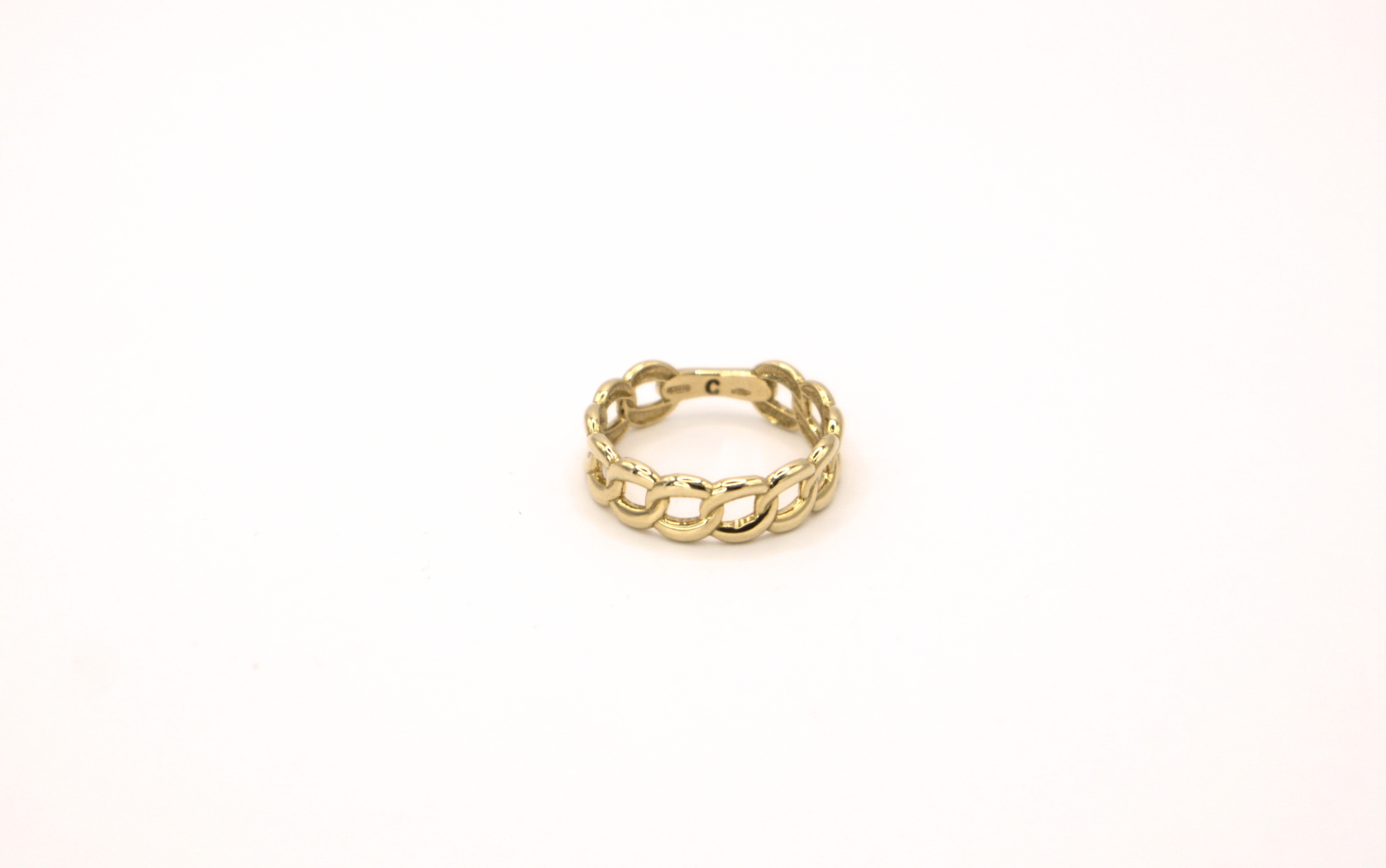 Solid Gold Chain Ring