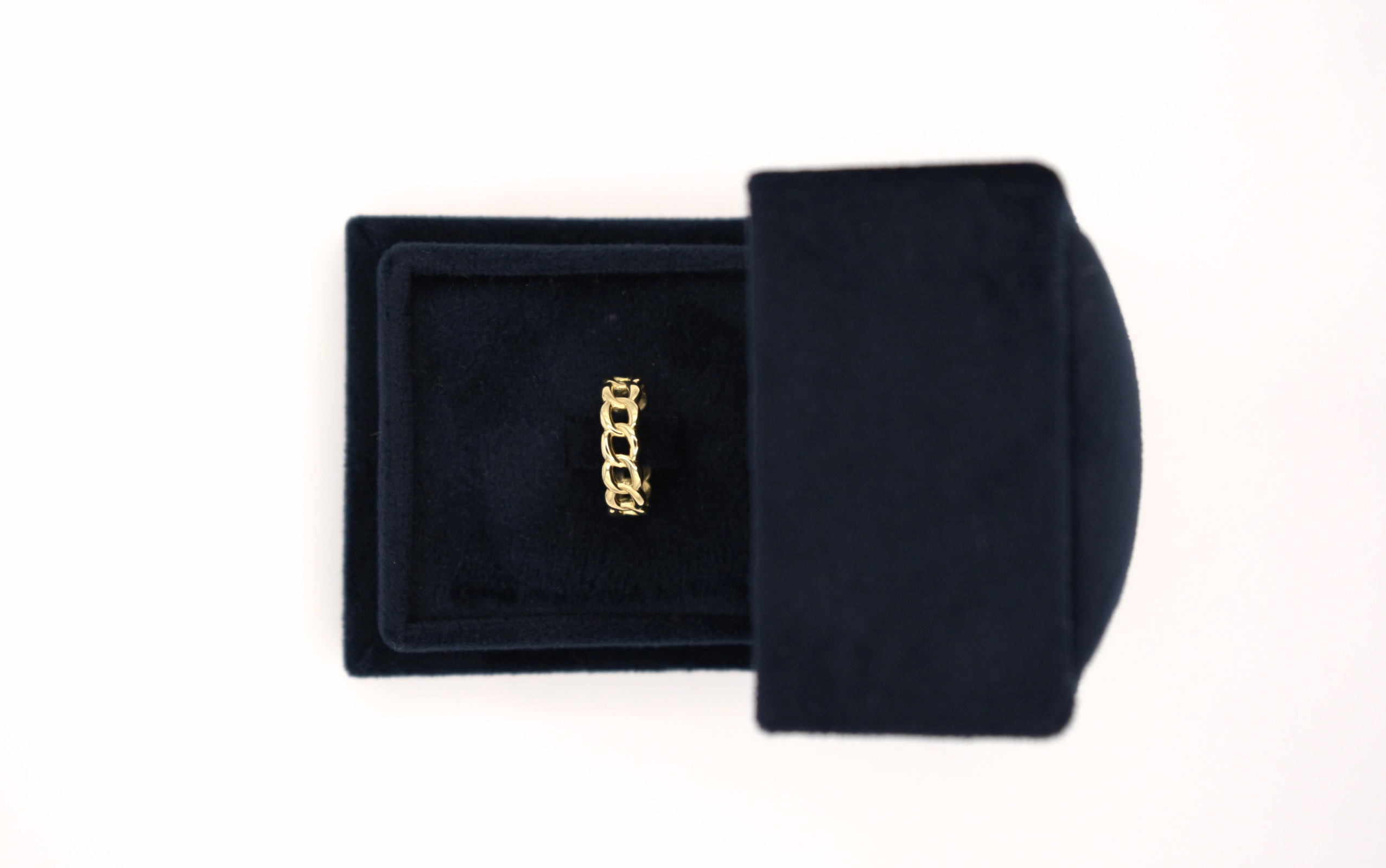 Solid Gold Chain Ring