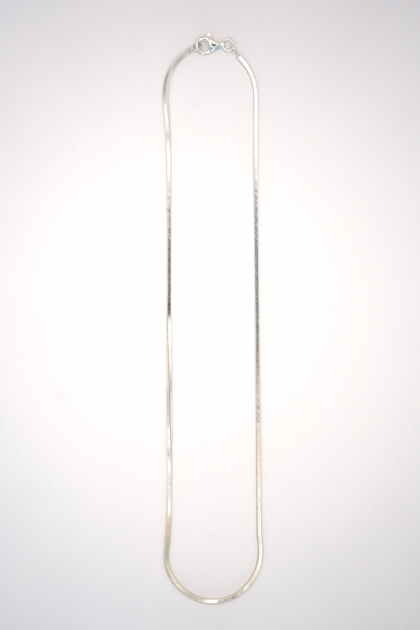 Square Snake Silver Necklace