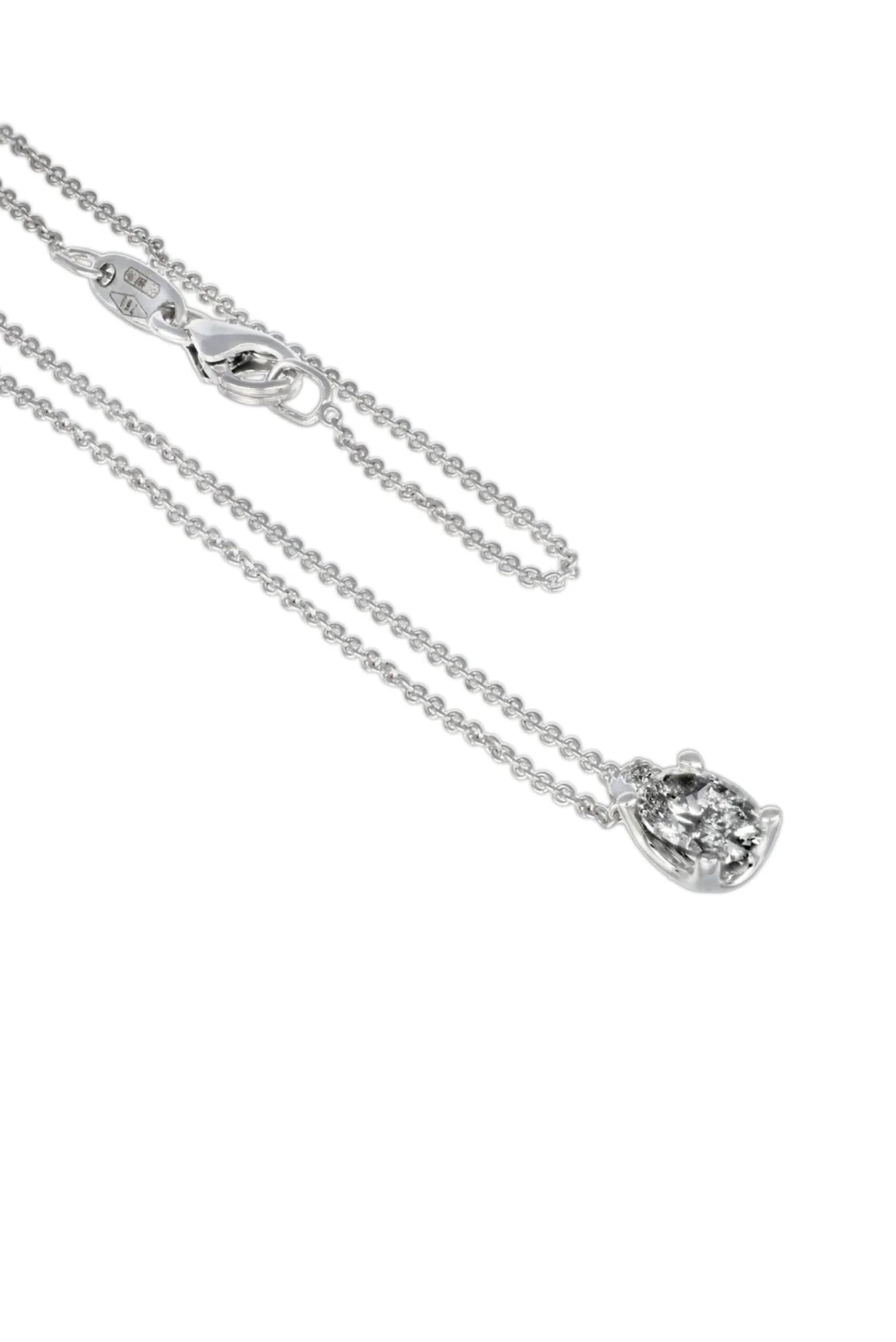 Oval Diamond Pendant Necklace