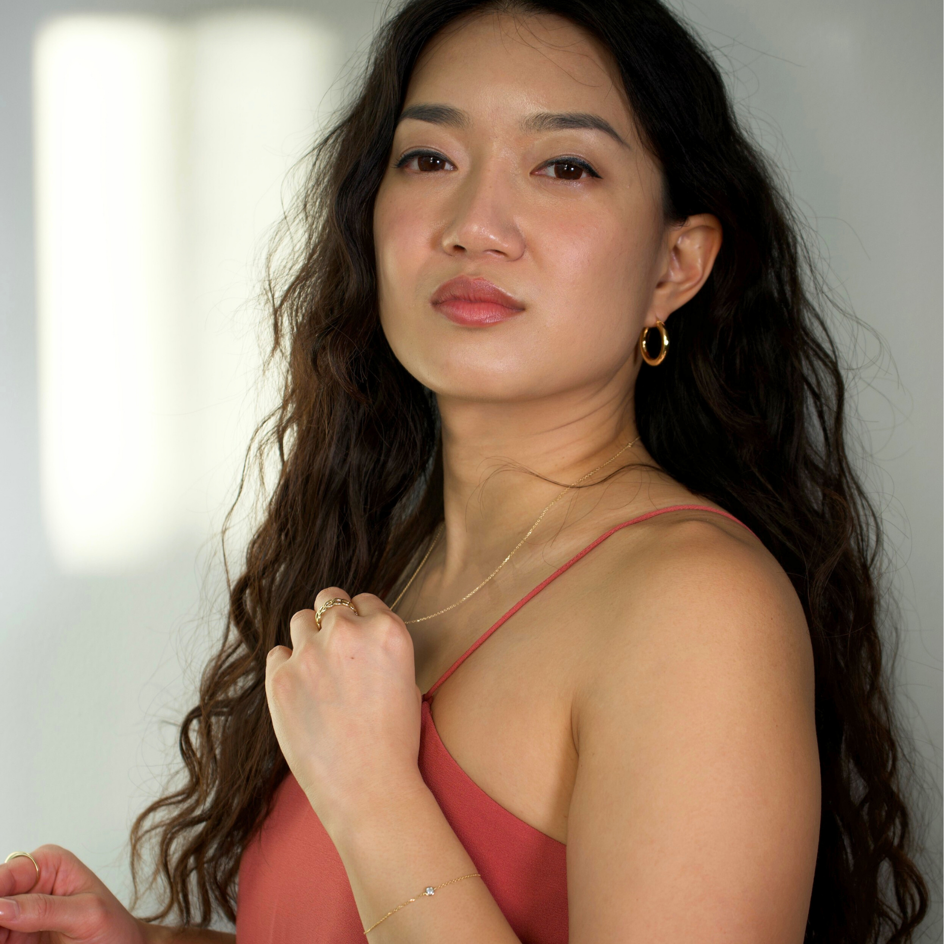 "Boss Lady" Medium Chunky Gold Hoops