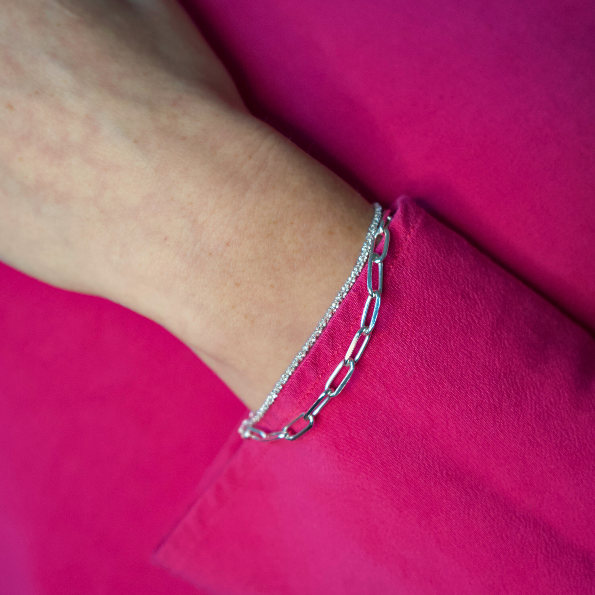 Closed Forever Silver Bracelet