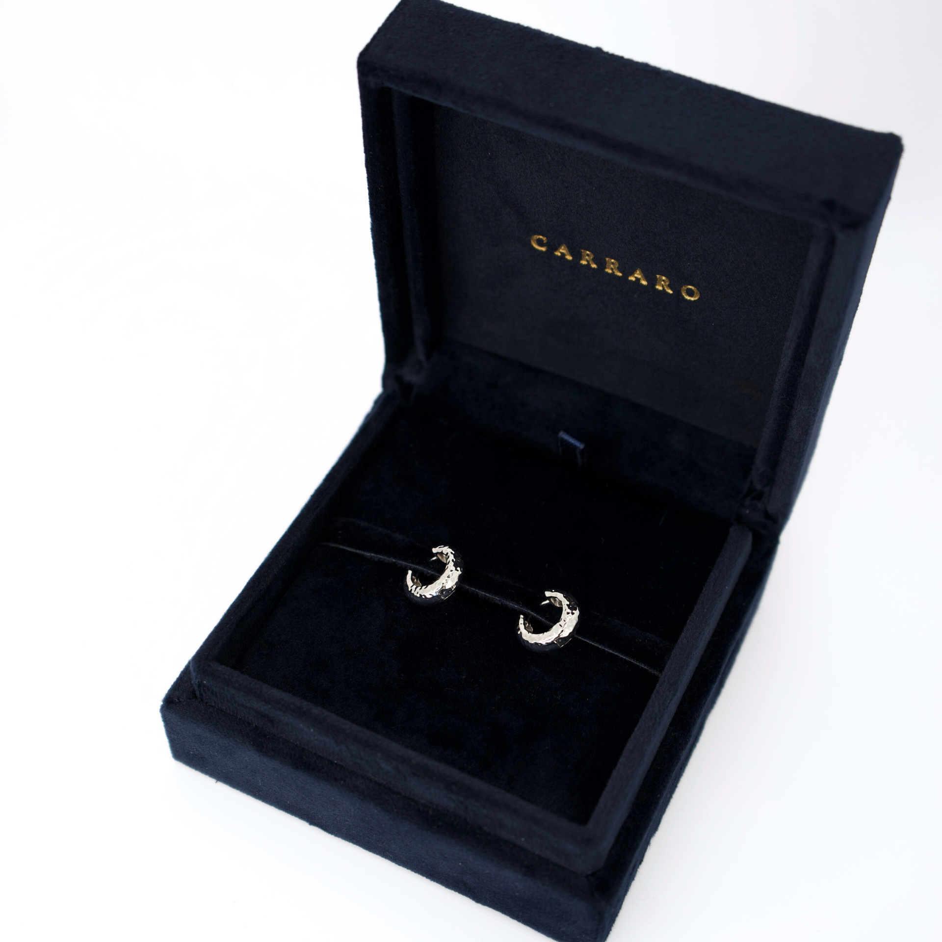 Hammered Silver Hoops