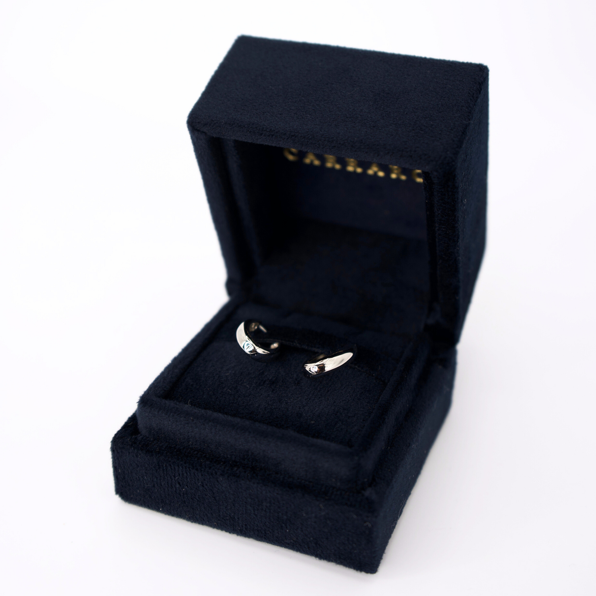 Skinny Oval Silver Hoops