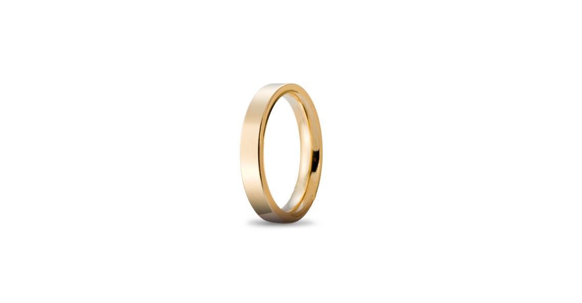 Plain Cigar Band in Yellow Gold, 3.5 mm