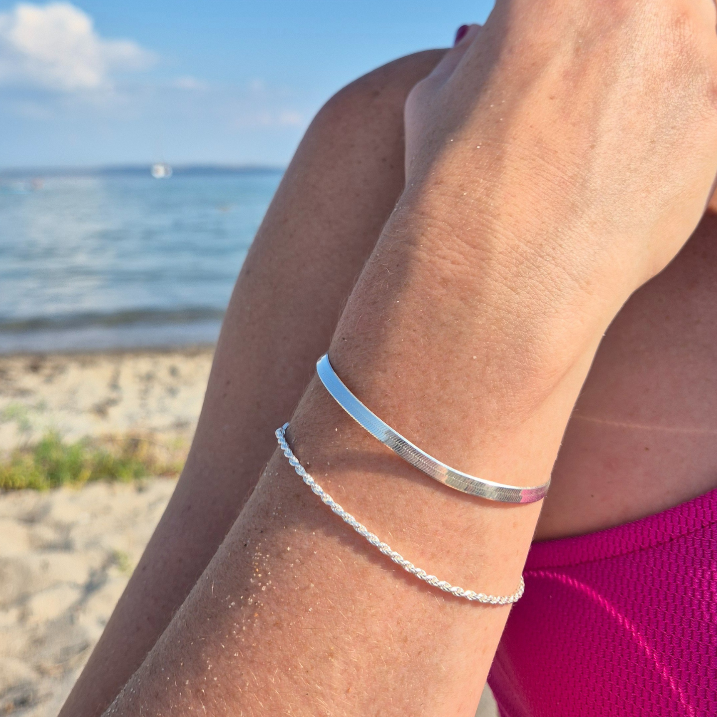 Twisted Silver Bracelet
