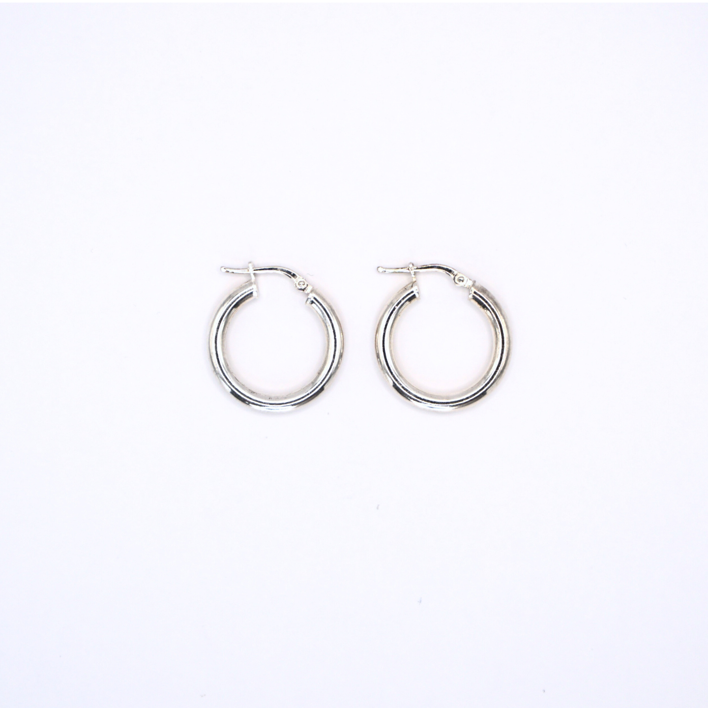 Skinny Silver Hoops