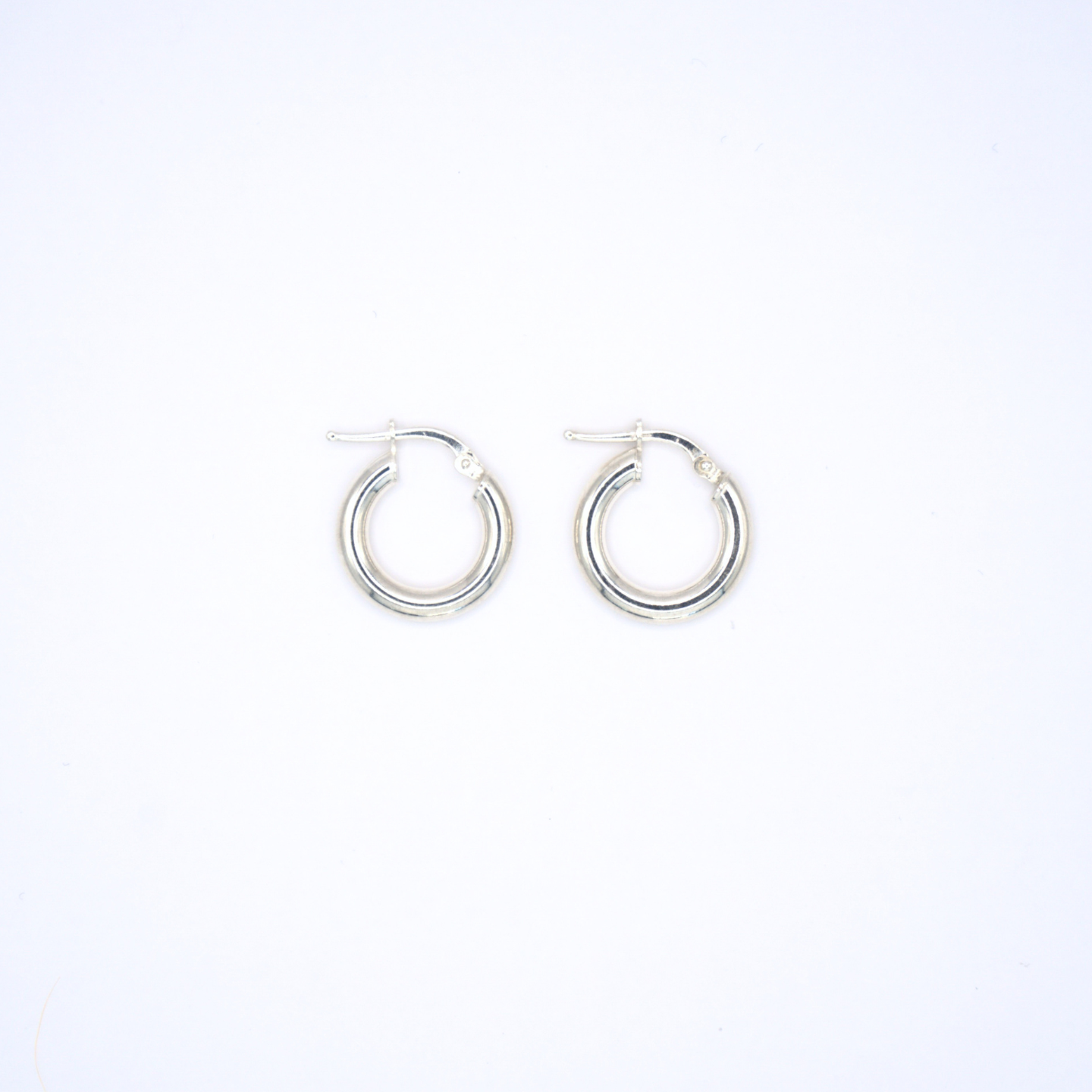Skinny Silver Hoops