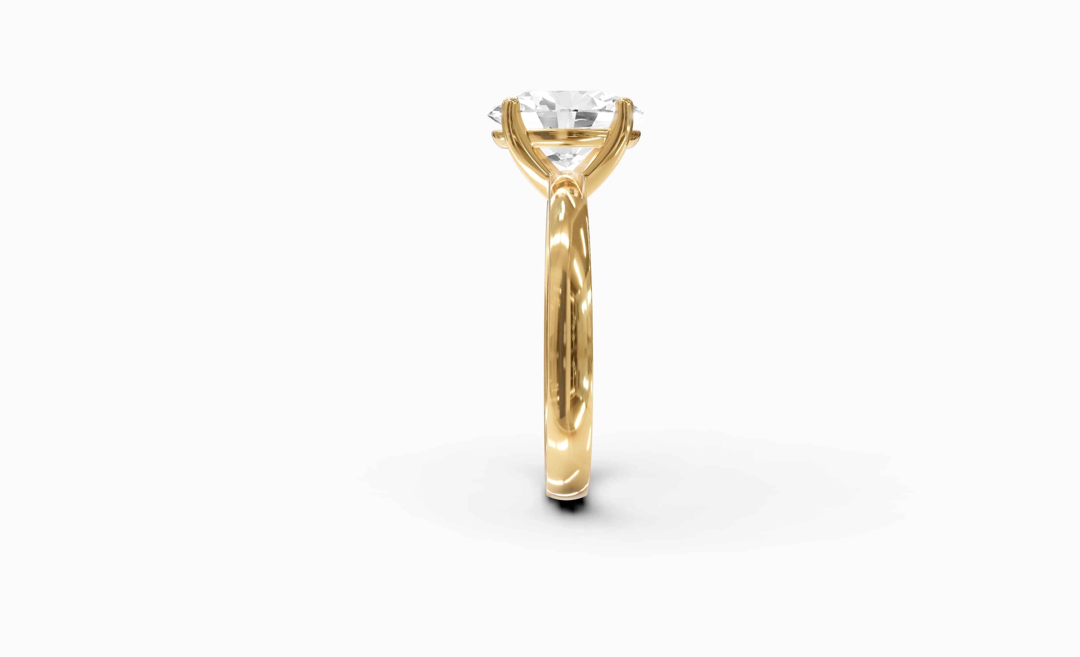 "The Hailey" Oval Solitaire Ring in Yellow Gold