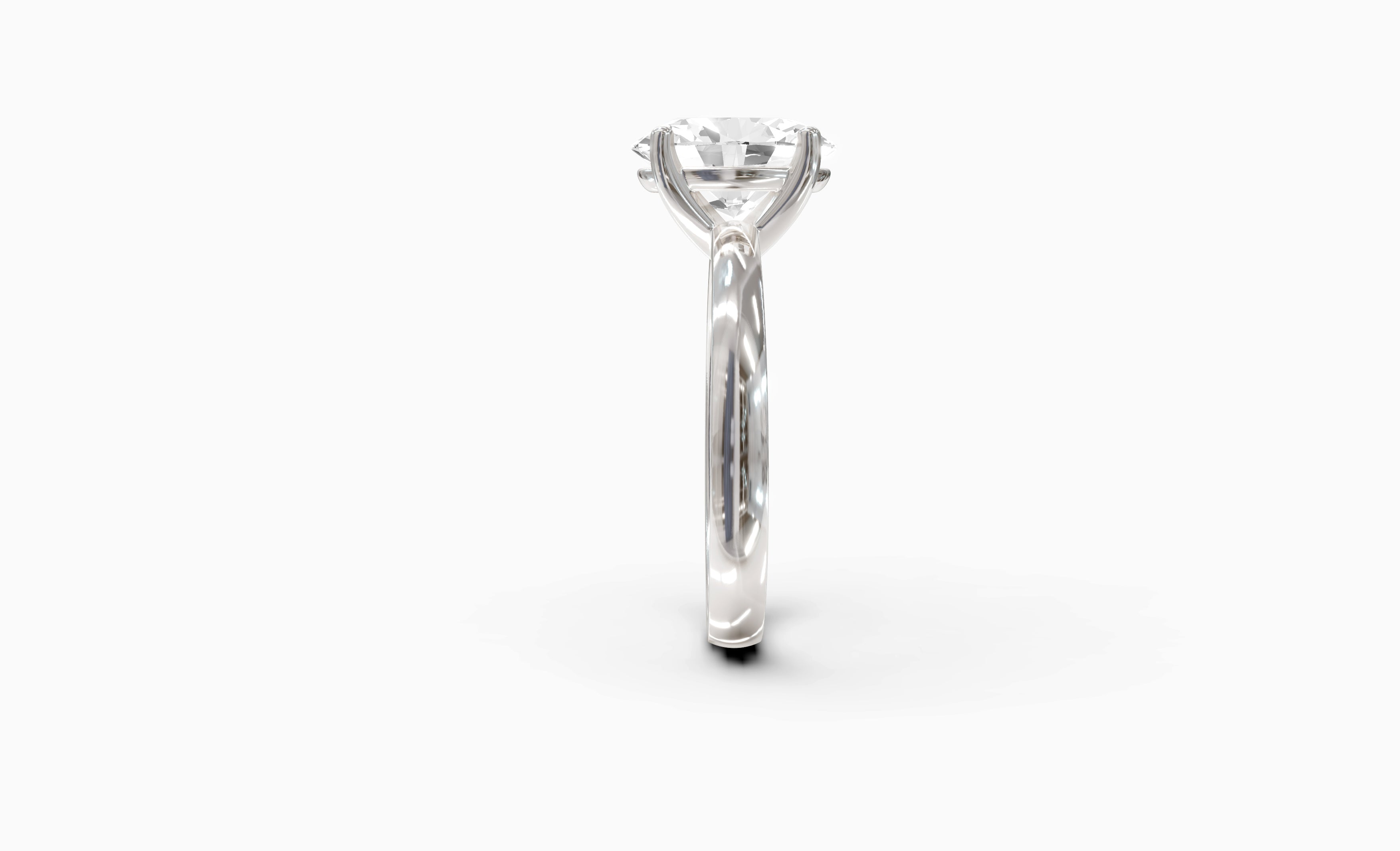 "The Hailey" Oval Solitaire Ring in White Gold