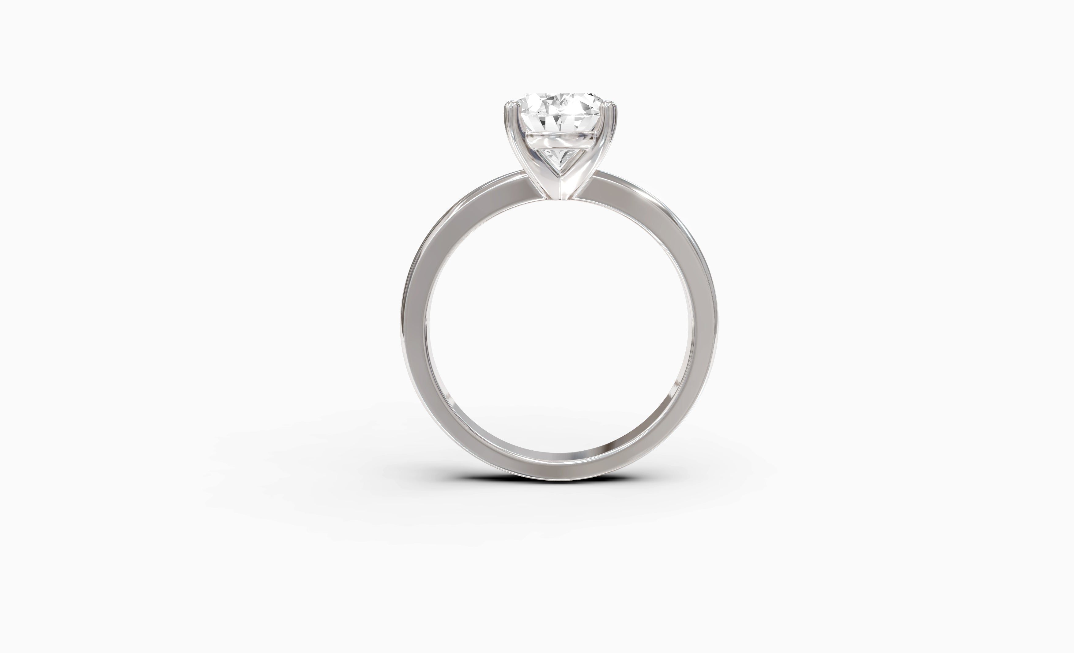 "The Hailey" Oval Solitaire Ring in White Gold