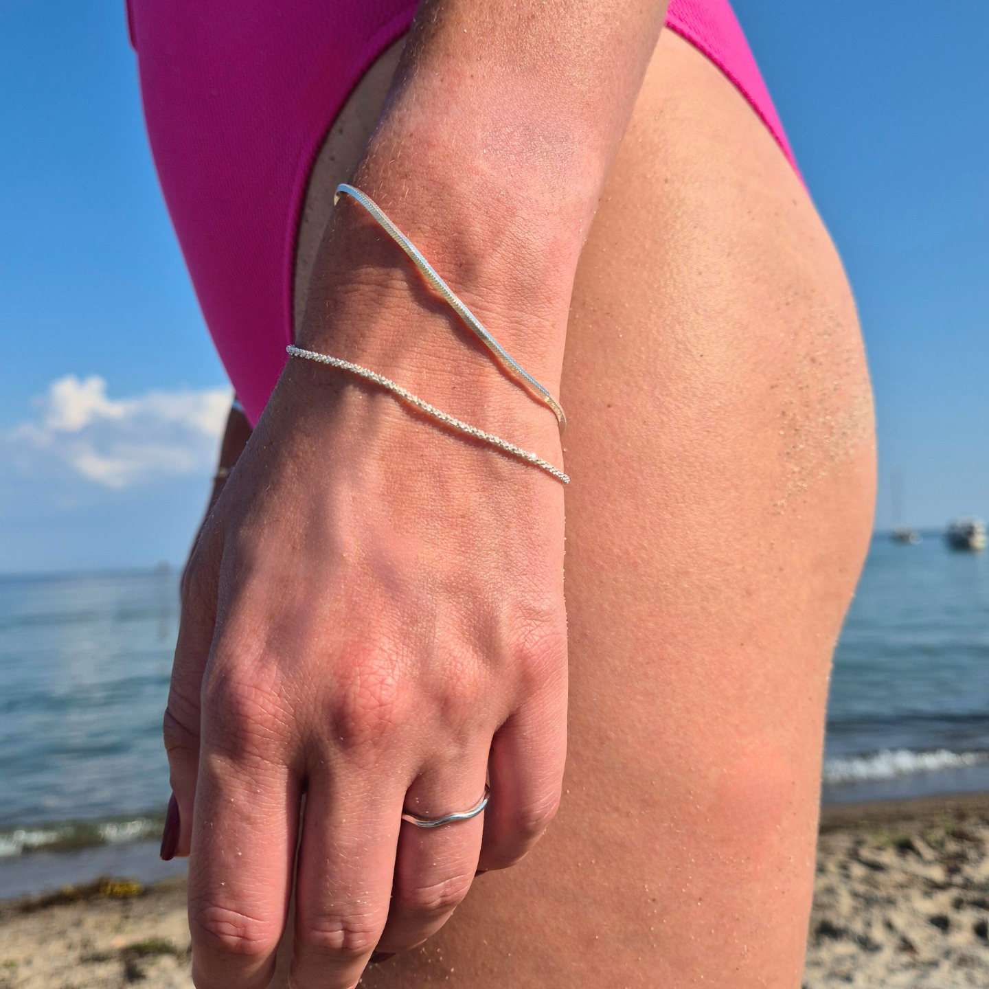 Disco Silver Bracelet