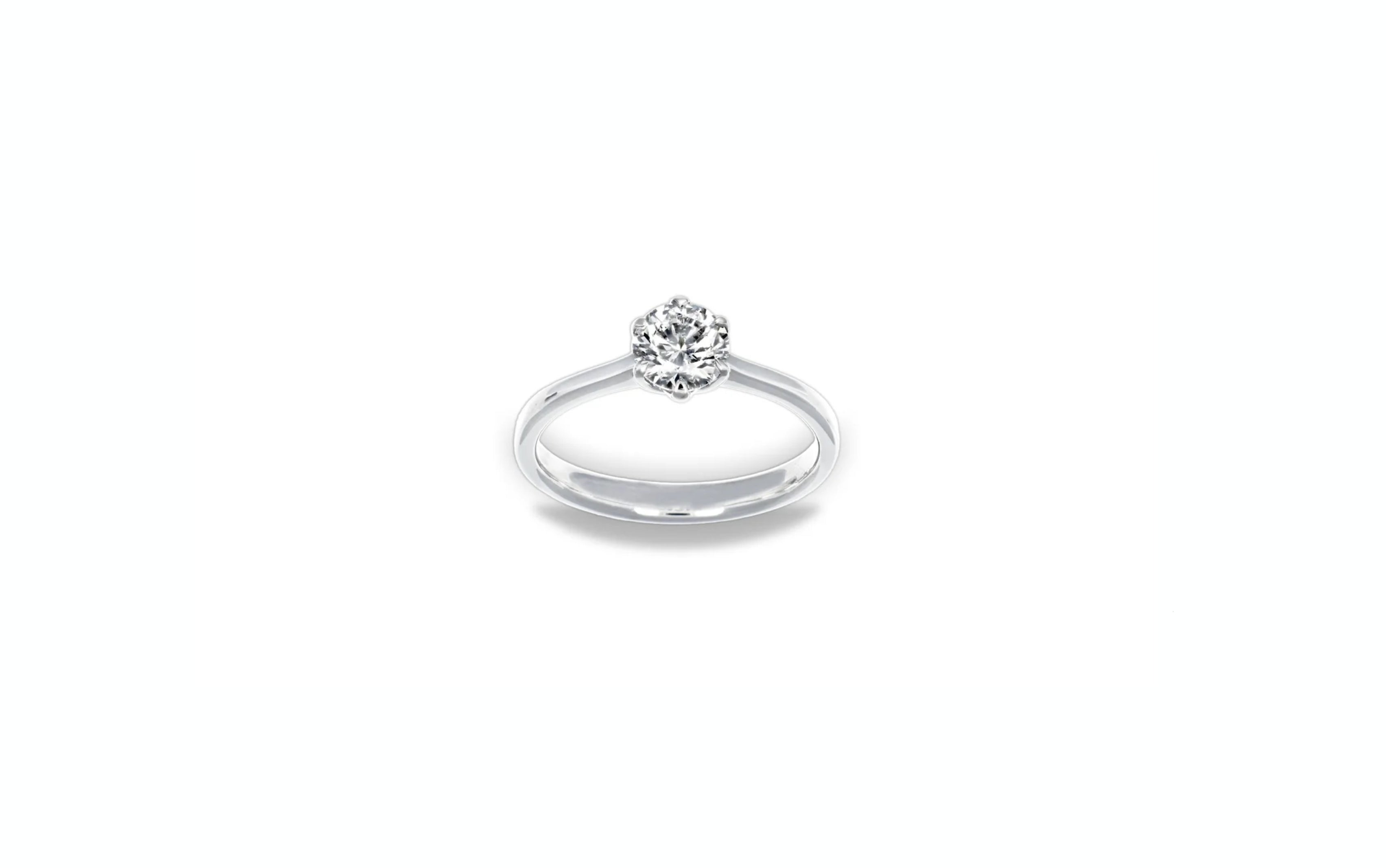 "My Star" Six-Prong Round Solitaire Ring