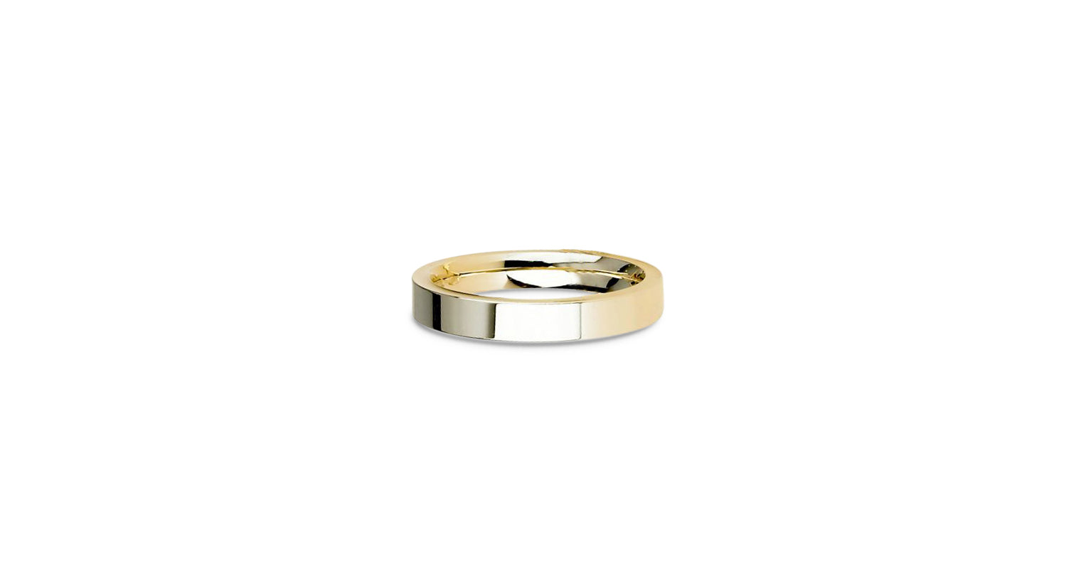 Plain Cigar Band in Yellow Gold, 3.5 mm