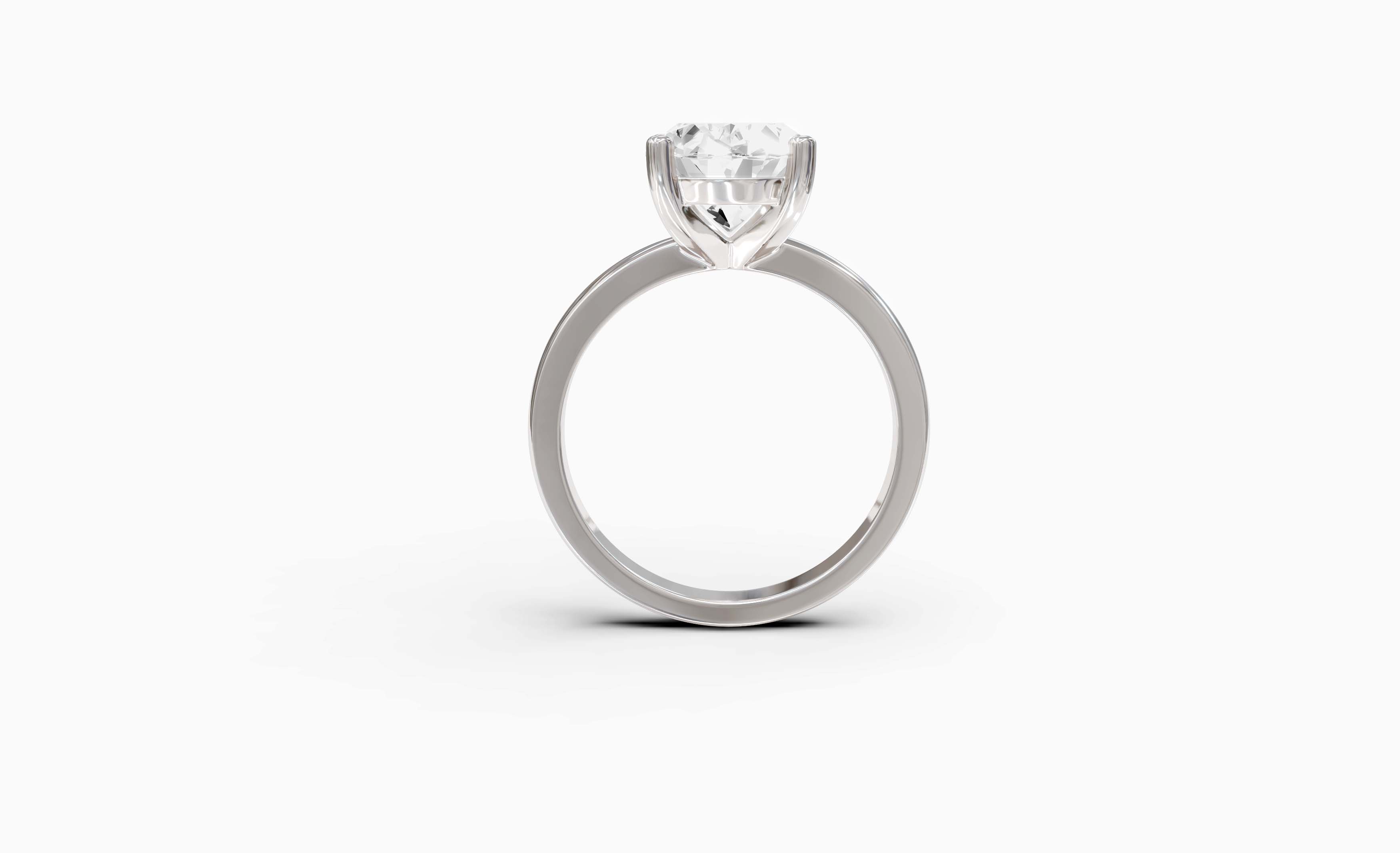 "The Hailey" Oval Solitaire Ring in White Gold