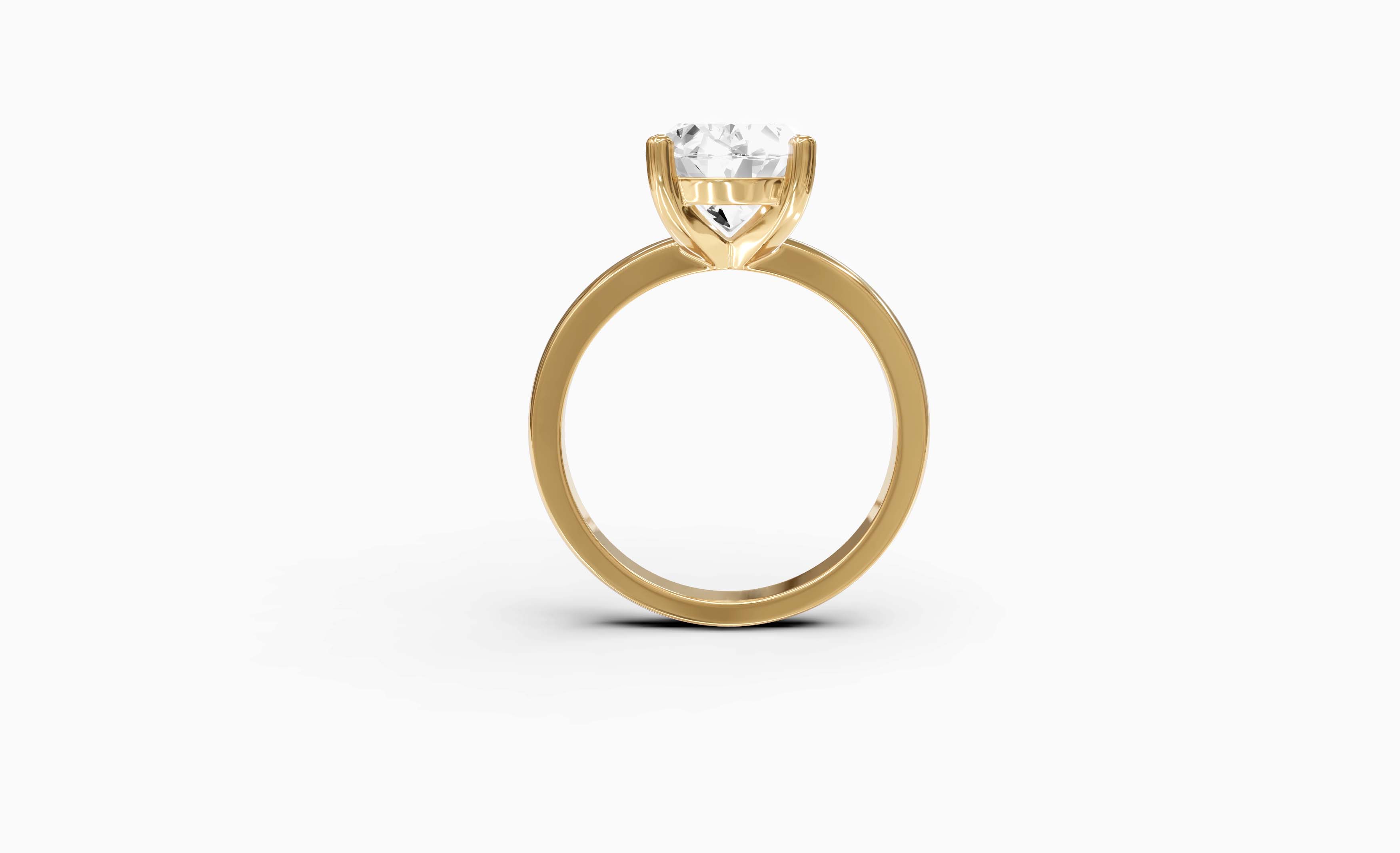 "The Hailey" Oval Solitaire Ring in Yellow Gold