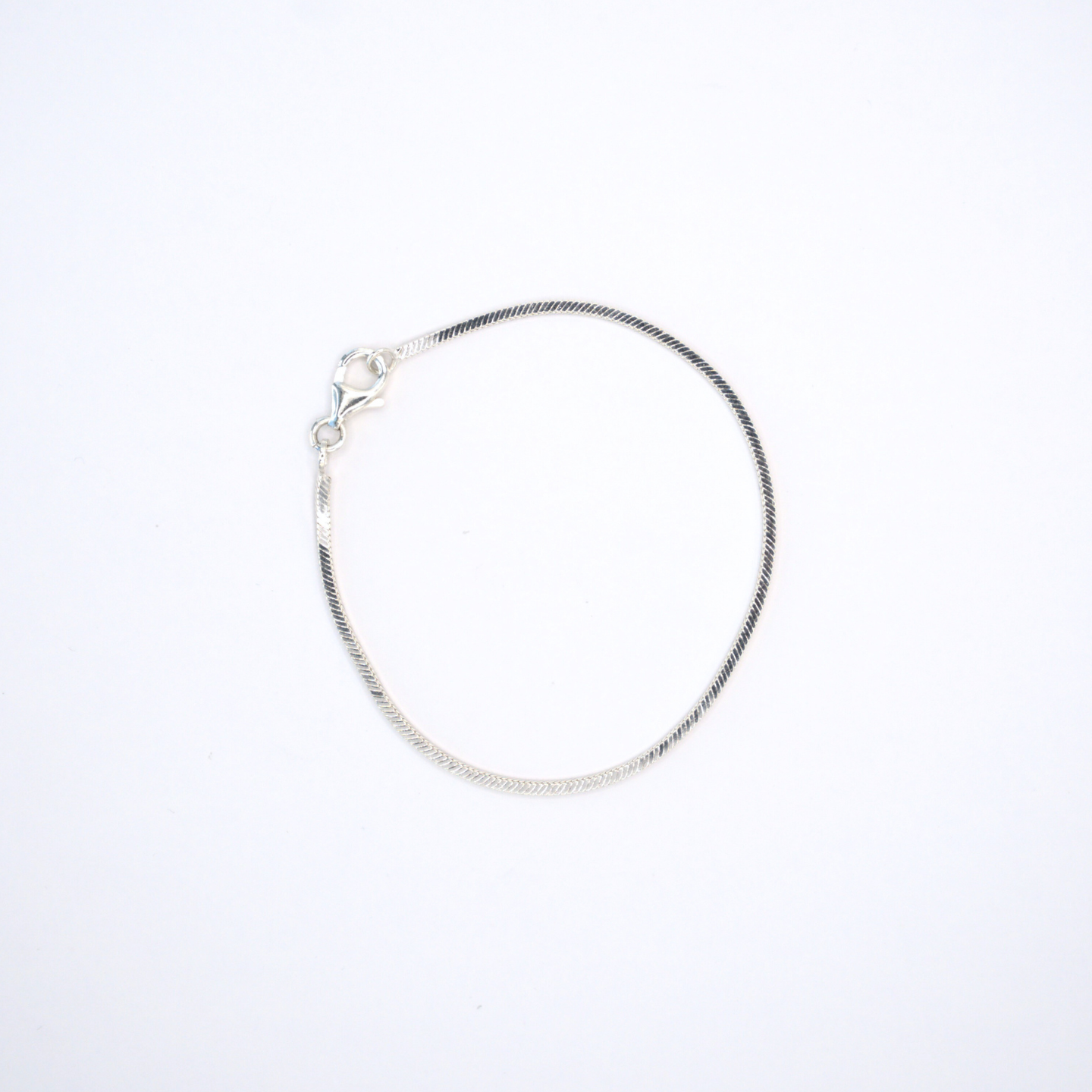 Square Snake Silver Bracelet